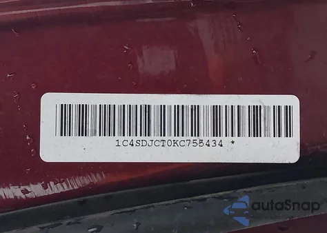 2019 Dodge Durango R/T Awd z USA, uszkodzony, nr VIN 1C4SDJCT0KC755434